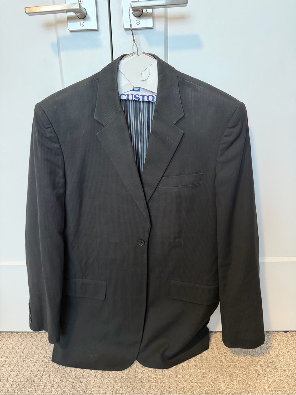 Perry Ellis Men’s Black Single-Breasted Suit Jacket